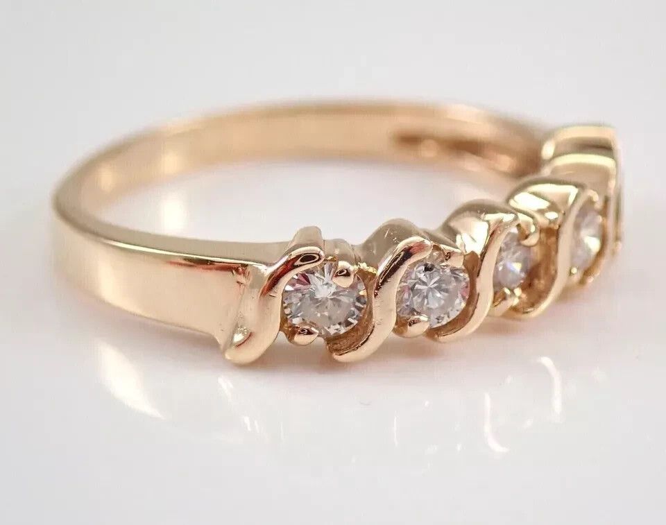 2.20 Ct Round Simulated Diamond Engagement Pretty Band Ring 14k Rose Gold Plated