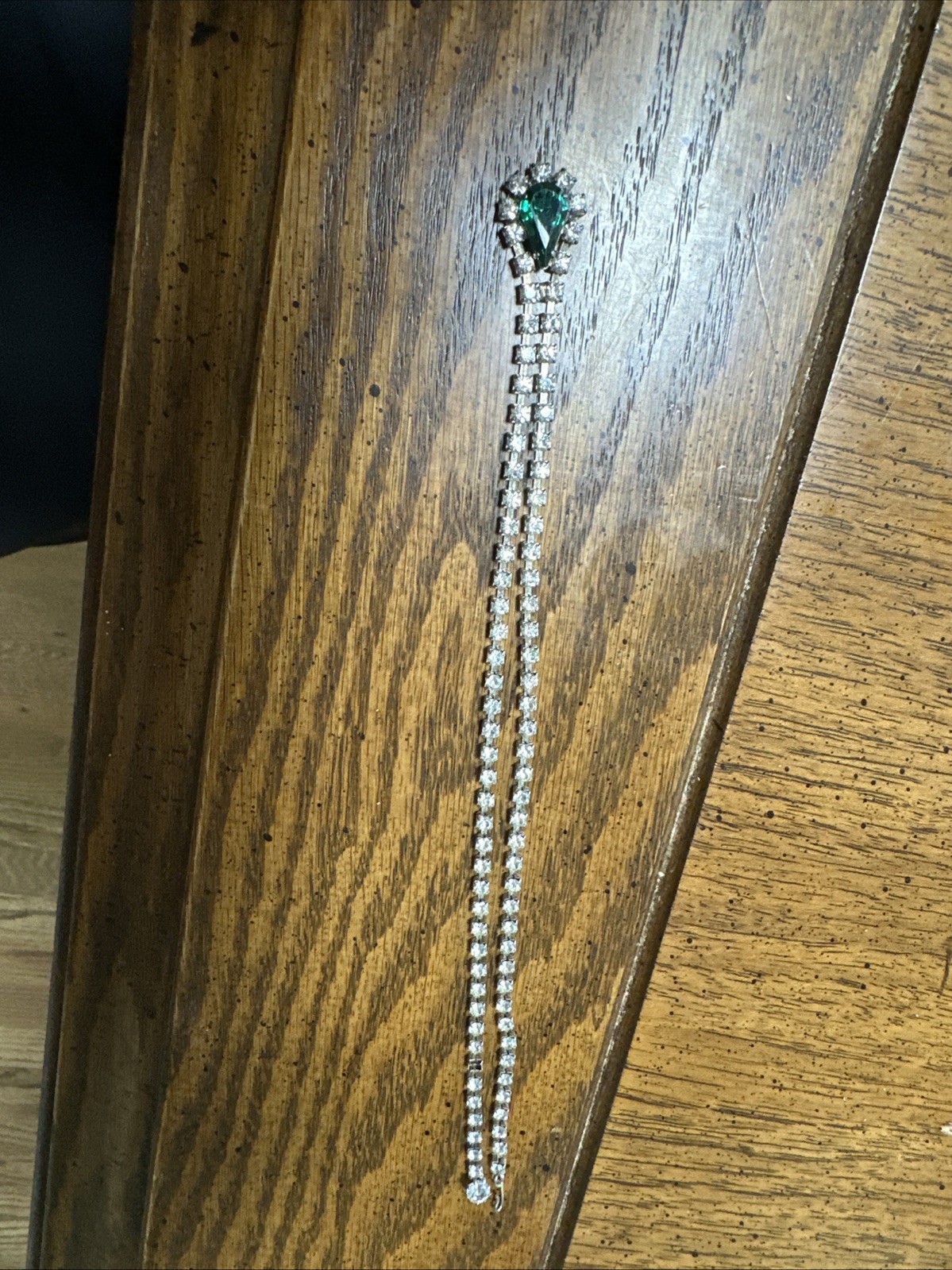 Vintage Glass Costume Jewelry Missing One Glass Diamond As Seen In Picture