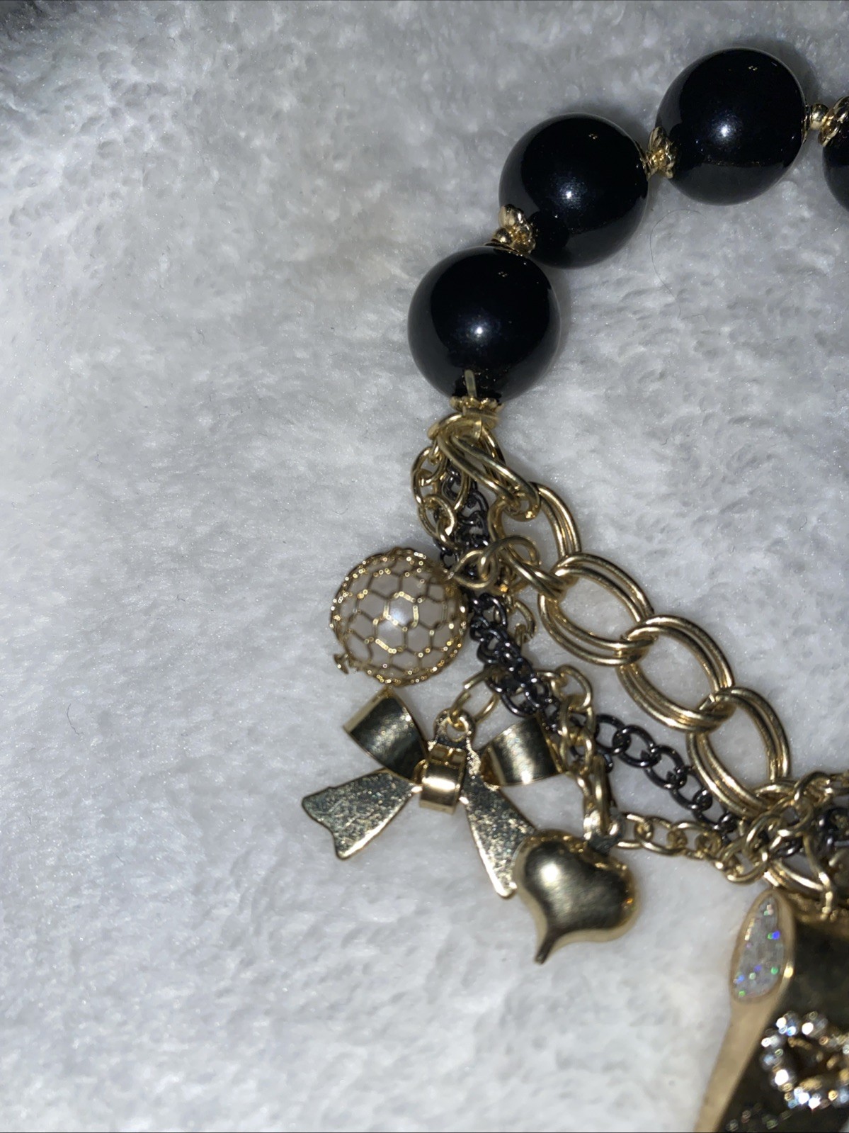 Betsey Johnson Whistle Charm Stretchable Bracelet  Statement