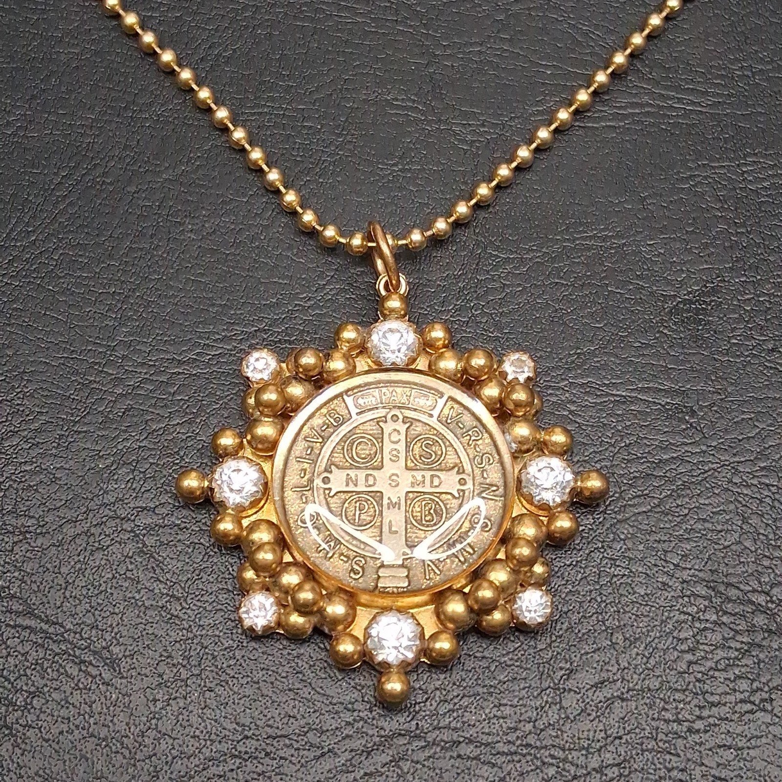 VSA Virgins Saints & Angels Chain Necklace San Benito Medallion Pendant. 18.358