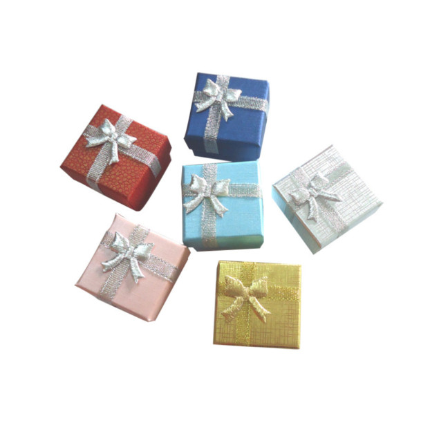 White Gold Square Pink Purple Blue Crystal CZ Pendant Necklace 18″ Chain Box S1