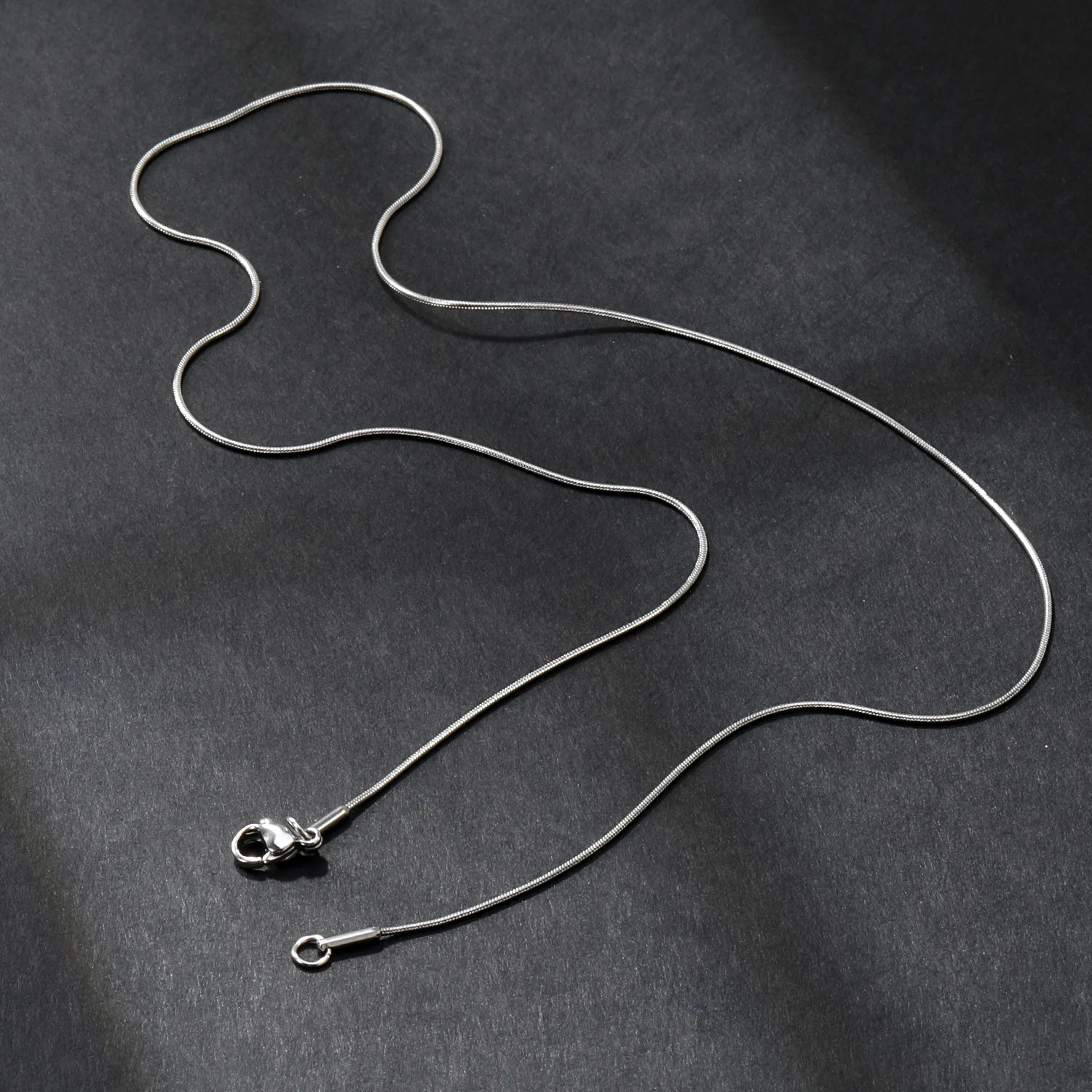 1pcs 1mm Golden Plated Snake Chains Necklaces No Fade Basic Jewelry