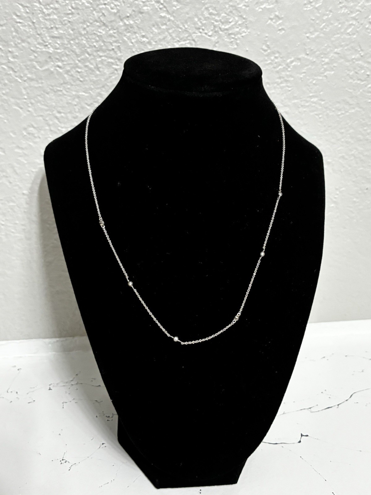 FREIDA ROTHMAN Silver Tone Cable Chain GEM PENDANT NECKLACE 2 stacked necklaces