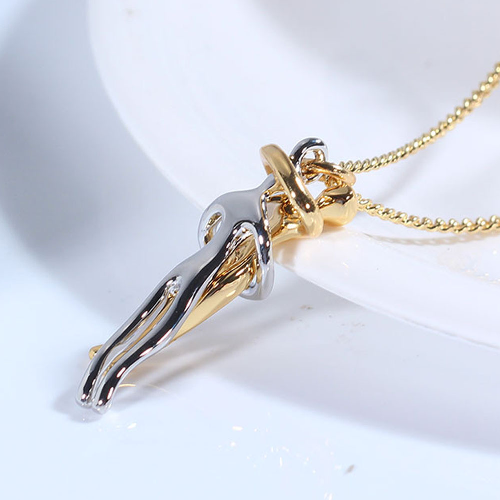 Love Hug Necklace Unisex Men Women Couple Jewelry Simple Temperament Clavicle Ch