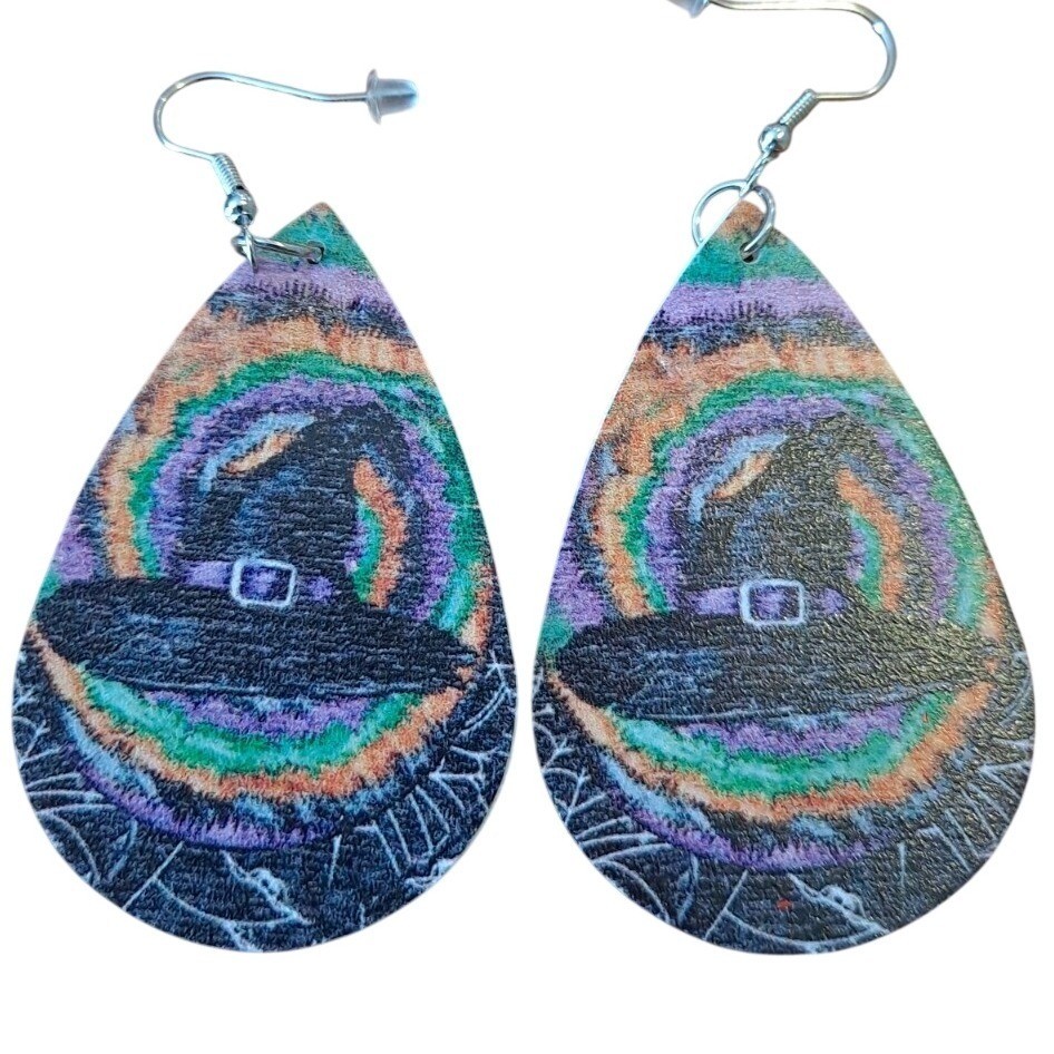 Halloween Witch Teardrop Earrings