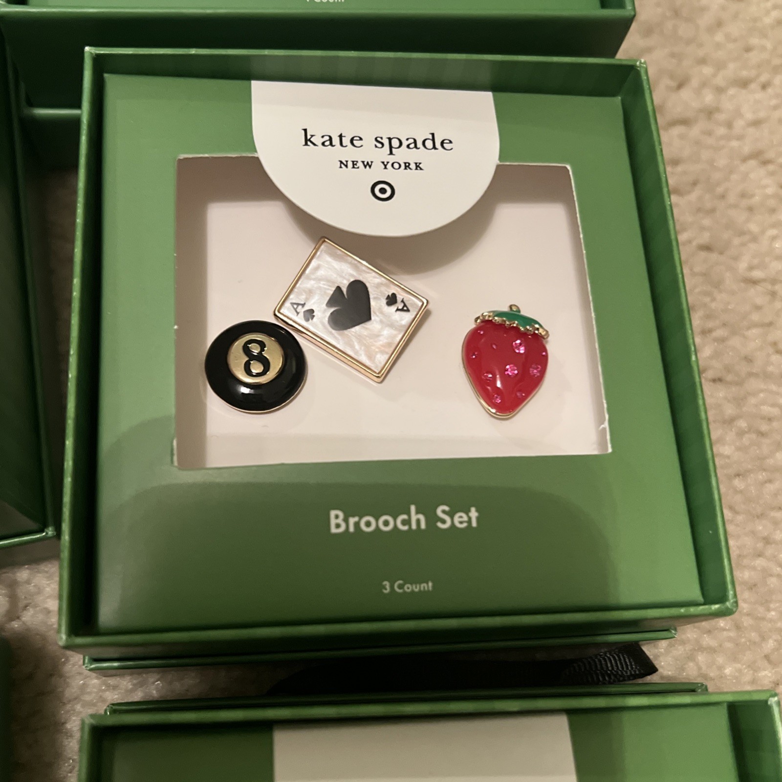 LE NWT Target Kate Spade Collab Unique Lot – 10 Items Earrings, Brooches, Etc.